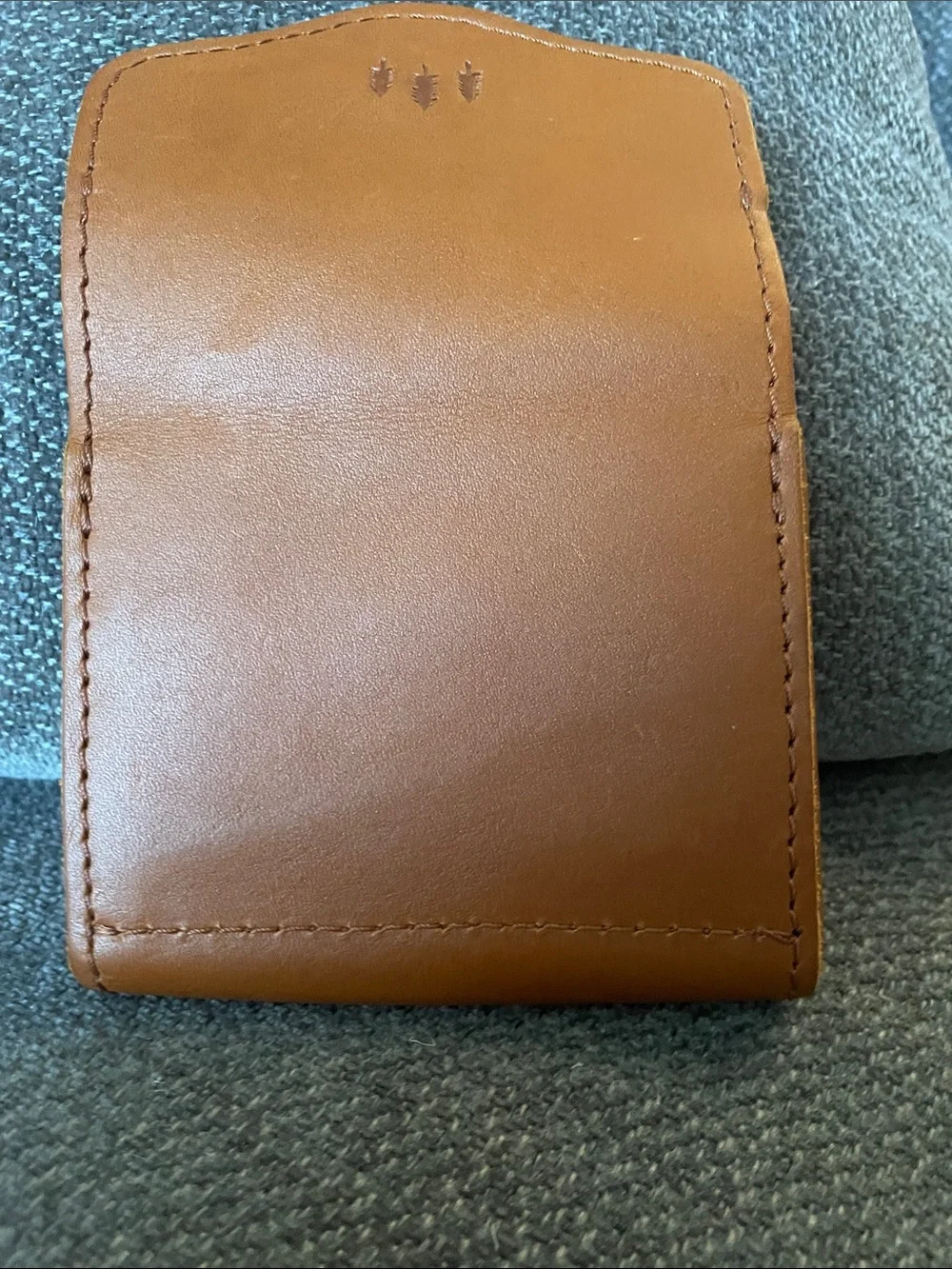 Leather Trifold Wallet - Tan